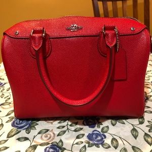 Coach Signature Mini Bennett Satchel Red
